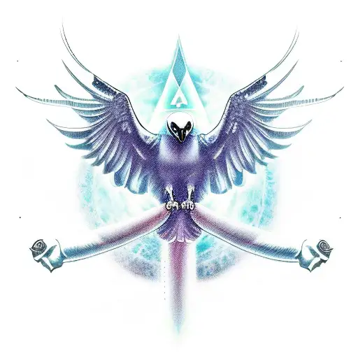 third eye, vulture, spirits  tattoo design idea