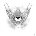 third eye, vulture, spirits  tattoo design idea