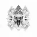third eye, vulture, spirits  tattoo design idea