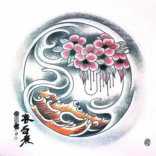 Moon tattoo design idea