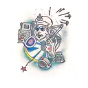 Concert lights technician  tattoo design idea