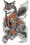 kitsune tattoo design idea