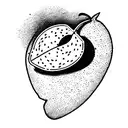 Avocado and airplane tattoo design idea