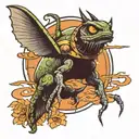 cryptids ufo tattoo design idea