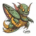 cryptids ufo tattoo design idea