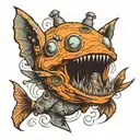 cryptids ufo tattoo design idea