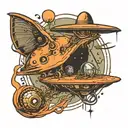 cryptids ufo tattoo design idea