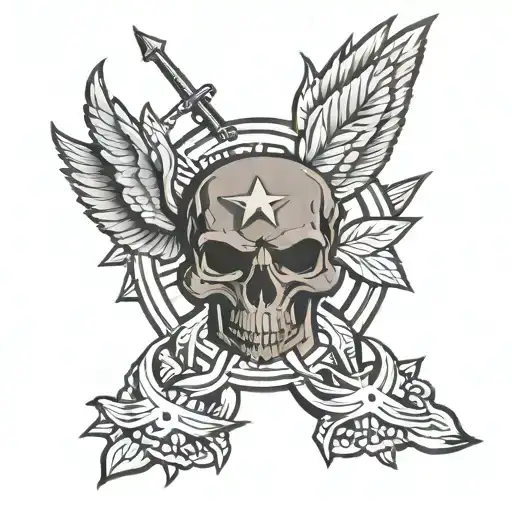 military ptsd  tattoo design idea