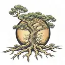 boab tree  tattoo design idea