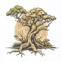 boab tree  tattoo design idea