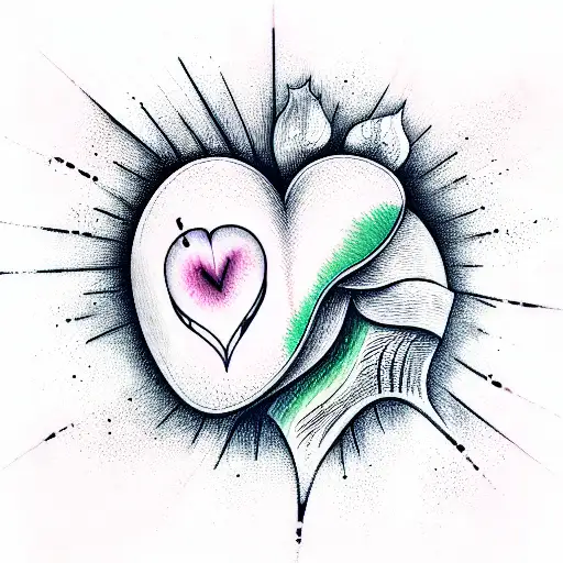 Crying Heart tattoo design idea