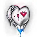 Crying Heart tattoo design idea