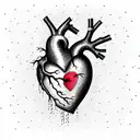 Crying Heart tattoo design idea