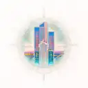 Phoenix city skyline  tattoo design idea