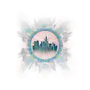 Phoenix city skyline  tattoo design idea