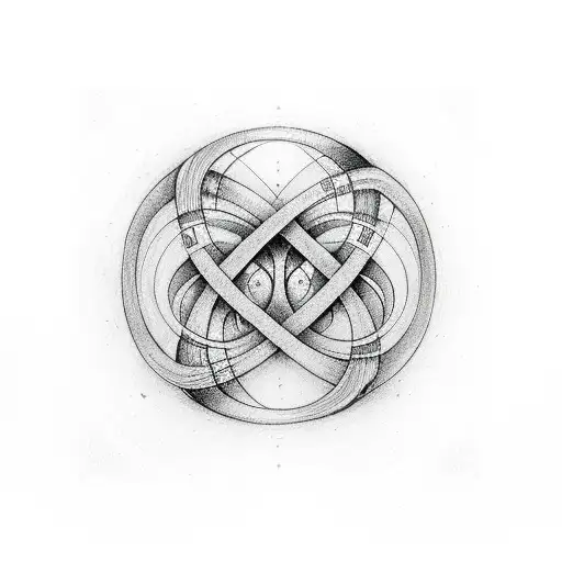 infinity symbol with Virgo Scorpio Aquarius and Cancer signs tattoo design idea