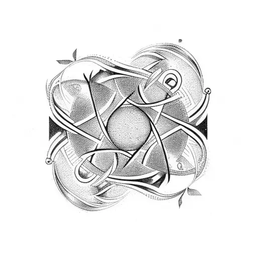 infinity symbol with Virgo sign, Scorpio sign, Aquarius sign and Cancer sign tattoo design idea