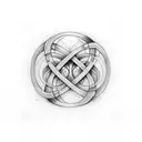infinity symbol with Virgo Scorpio Aquarius and Cancer signs tattoo design idea