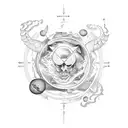 Virgo Scorpio Aquarius Cancer tattoo design idea