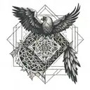 symbol of freedom with philosophy concept tattoo design idea