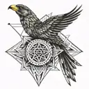 symbol of freedom with philosophy concept tattoo design idea