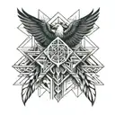 symbol of freedom with philosophy concept tattoo design idea