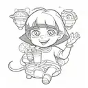 Dora the explorer snorting drugs tattoo design idea