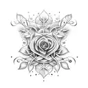 Vines and flowers gauntlet  tattoo design idea