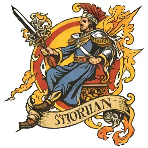 st florian flames tattoo design idea