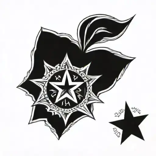 star with name "Andy" tattoo design idea