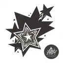 star with name "Andy" tattoo design idea