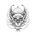 Game characters in a traditional Japanese art style tattoo design idea