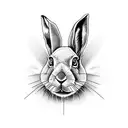 black hare tattoo design idea
