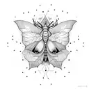 moth flame tattoo design idea