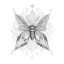 moth flame tattoo design idea