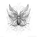 moth flame tattoo design idea