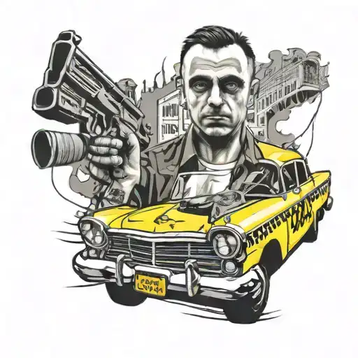 taxi driver tattoo design idea