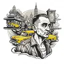 taxi driver tattoo design idea