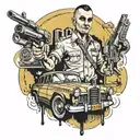 taxi driver tattoo design idea