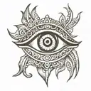 shiva third eye tattoo design idea