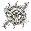 shiva third eye tattoo design idea