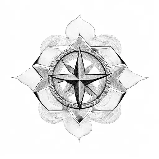 texas star and a cross tattoo design idea