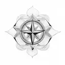 texas star and a cross tattoo design idea