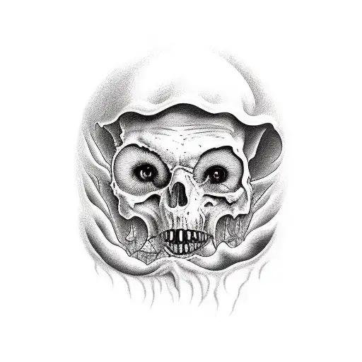 cross section from hell over purugatory to heaven tattoo design idea