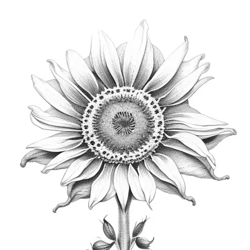 sunflower poppy Lillies Daisies Rose Iris Tulip Marigold butterfly bee tattoo design idea