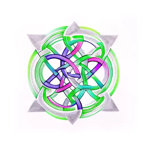 morrigan Celtic knot hekate tattoo design idea