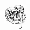 death is cheating on my life but on my soul, it's feeding tattoo design idea