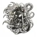 ghost rider tattoo design idea