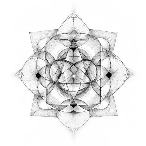 metatron cube and harmony tattoo  tattoo design idea
