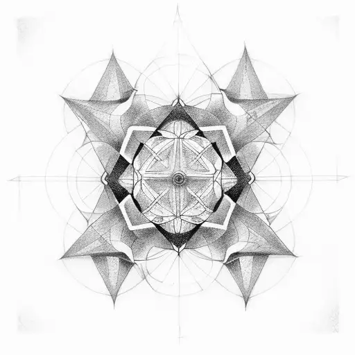 metatron cube and harmony tattoo  tattoo design idea